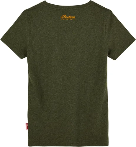 Miniatura 2 de Indian Motorcycle Camiseta de mujer con estampado bordado mixto, caqui
