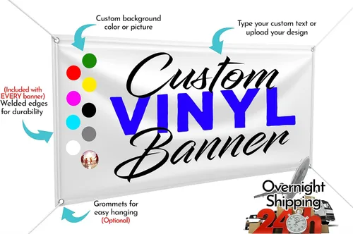 Miniatura 2 de Diseño personalizado – Cartel de vinilo de cualquier tamaño – a todo color – Hecho en Estados Unidos – Negocios, tienda, fiesta de cumpleaños, 1 x 5