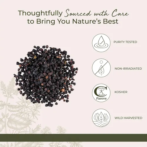 Miniatura 4 de Starwest Botanicals Bayas de Saúco Enteras - Bayas de Saúco Secas para Jarabe, Té, Gomitas y Mermelada, Apoyo Inmunológico, Certificado Kosher