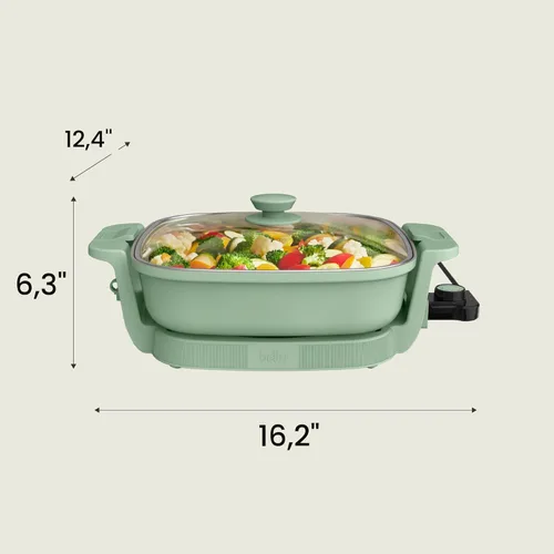 Miniatura 8 de Sartén Eléctrica Bella Make & Take, Utensilios de cocina Fits-anywhere™, Revestimiento Cerámico EverGood™, Temperatura Ajustable y Tapa de Vidrio