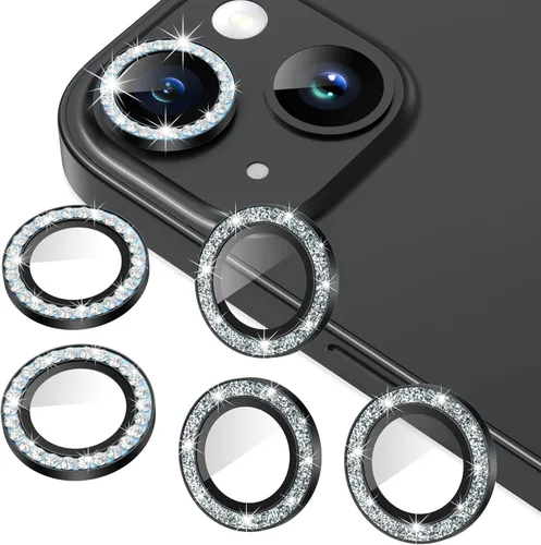 Miniatura 45 de AGVEE Paquete de 6 protectores de lente de cámara para iPhone 14 Pro de 6.1 pulgadas/14 Pro Max de 6.7 pulgadas, con diamantes brillantes y anillo
