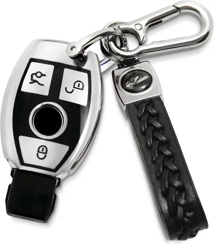 Miniatura 21 de Creativity Funda para llave de Mercedes Benz. Hermosa funda de TPU compatible con CLS CLK AMG ML C CL E S SL SLK G GLC GLE GLS M R Smart Remote Key