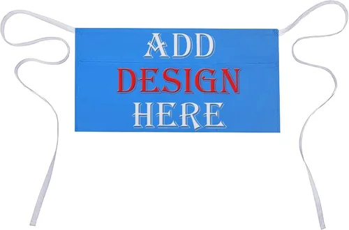 Miniatura 32 de HooSo Delantal de cocina personalizado, diseño de nombre, logotipo, foto, delantal de poliéster ajustable con dos bolsillos delanteros