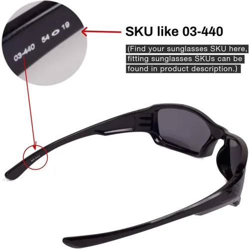 Miniatura 4 de Walleva Brown Mr. Shield - Lentes de repuesto polarizadas para gafas de sol cuadradas Oakley Fives, marrón, (Brown - Mr. Shield Polarized)