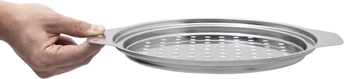 Miniatura 8 de Spaetzle Maker Tapa y raspador – 12.8 x 10.2 pulgadas, grado alimenticio, acero inoxidable, fideos alemanes de huevo, dumpling Swiss Knoepfle