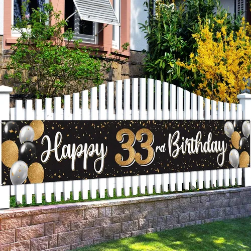 Miniatura 7 de Decoración de feliz cumpleaños número 100, globo negro y dorado número 100, cartel grande de telón de fondo de cumpleaños, decoración de fiesta
