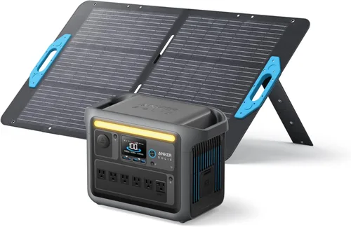 Miniatura 14 de Anker SOLIX C1000 Estación de energía portátil, generador solar de 1800 W (pico de 2400 W), carga completa en 58 minutos, batería LiFePO4 de 1056
