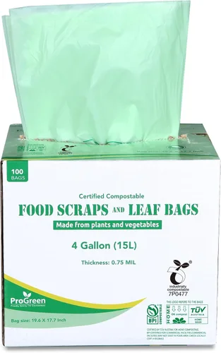 Miniatura 9 de Bolsas de compostaje de 33 galones, bolsas de basura compostables, extra gruesas de 1.1 mil, bolsas de compost para cocina, bolsas de basura
