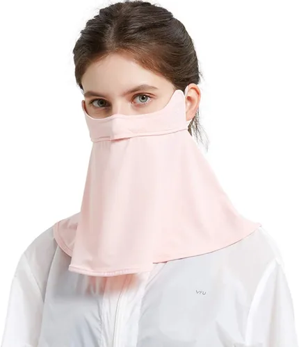 Miniatura 7 de WRELS UPF 50+ Unisex Cubrecara Transpirable y Refrescante con Protección UV para el Sol, con Elástico para las Orejas, Bufanda para el Cuello
