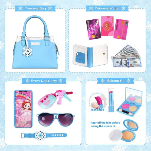 Miniatura 3 de Bolso de juego Shemira para niñas pequeñas, juguetes de princesa de simulación para niñas de 3, 4, 5, 6, 7, 8 años, regalo de Navidad y cumpleaños