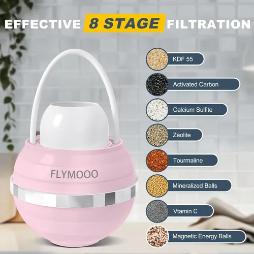 Miniatura 2 de FLYMOOO Filtro de baño para bañera, filtro de agua para grifo de bañera con 8 etapas y 2,500 galones de filtración para reducir los contaminantes