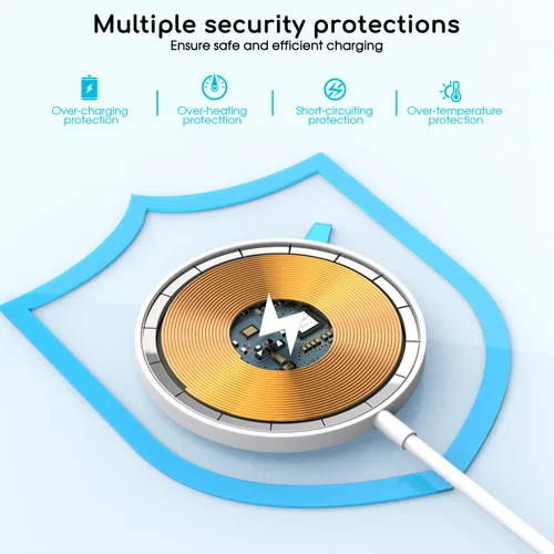 Miniatura 3 de Cargador inalámbrico magnético para iPhone, 2 paquetes de 6 pies [Certificado Apple MFi] Cable de cargador Mag-Safe magnético inalámbrico con bloque