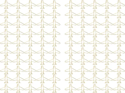 Clips de papel de avión, 100 clips dorados para papel, bonitos clips con caja de almacenamiento, marcadores de página, clips para planificador,
