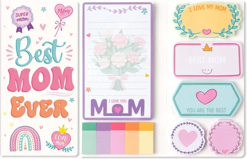 Miniatura 42 de Xqumoi Teaching is A Work of Heart - Juego de notas adhesivas de 550 hojas, lápiz en forma de manzana, blocs de notas autoadhesivas, notas