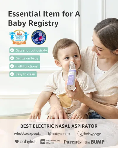 Miniatura 2 de GROWNSY Aspirador nasal para bebé, aspirador eléctrico de nariz para bebé, limpiador automático de nariz con cámara de succión más grande y succión