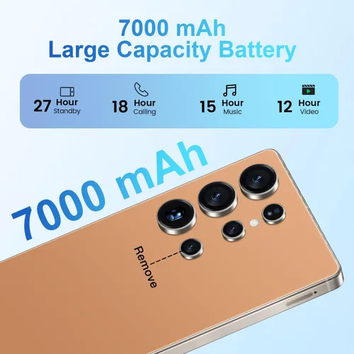 Miniatura 4 de Fadnou I25 Ultra - Teléfono celular desbloqueado, bolígrafo integrado, batería para teléfono inteligente de 7000 mAh, pantalla HD de 6.99 pulgadas