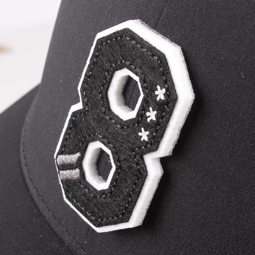 Miniatura 3 de Daxton Gorra clásica con visera plana de letras del alfabeto 3D a la Z con números de la A a la Z
