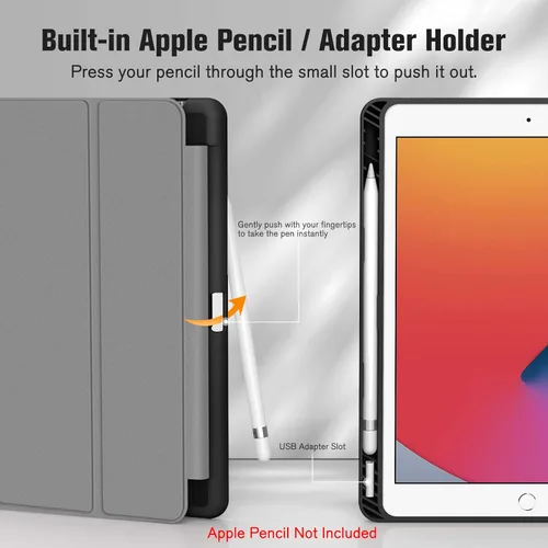 Miniatura 5 de Fintie SlimShell - Funda para iPad de 9ª/8ª/7ª generación (modelo 2021/2020/2019) de 10.2 pulgadas - [Soporte para lápices incorporado] Cubierta