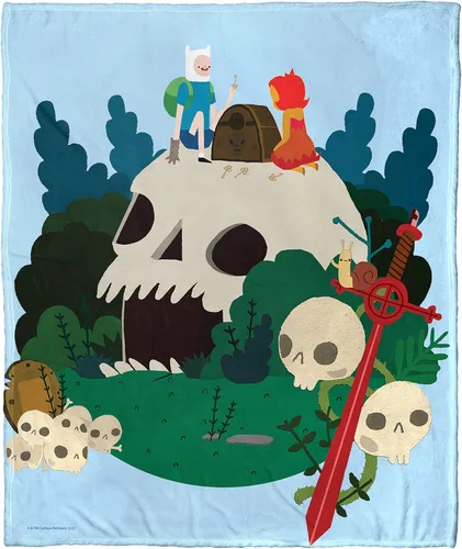 Miniatura 16 de Northwest Adventure Time - Manta de seda táctil, 50 x 60 pulgadas, Adventure Comic