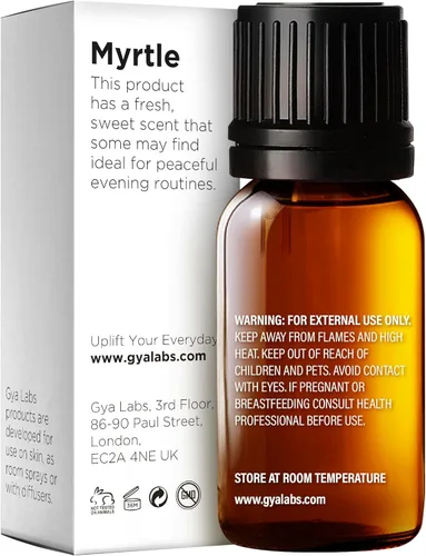 Miniatura 2 de Gya Labs - Aceite esencial de mirto para respirar, aceite de mirto natural para el sueño y el estrés, 100 % puro, de grado terapéutico
