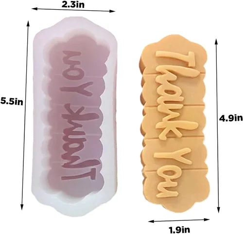 Miniatura 2 de Moldes de silicona para velas de pilar de letras del alfabeto ondulado, moldes de letras epoxi para colgante de resina de arcilla, tallado de yeso