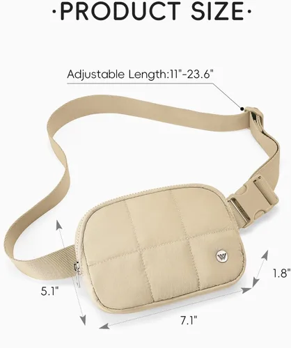 Miniatura 93 de WESTBRONCO Riñoneras para mujeres y hombres, bolsa para cinturón con bolsillos con cremallera, riñoneras modernas, bolsas cruzadas ligeras de 1