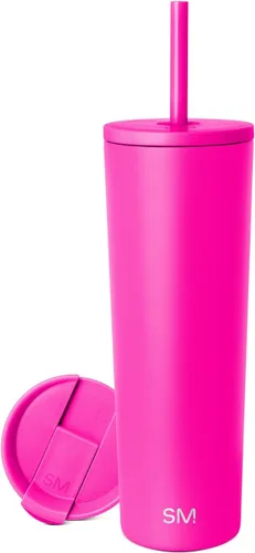 Miniatura 51 de Simple Modern- Vaso con aislamiento, c/tapa y pajilla Taza de viaje Botella de agua de ac. inox. reutilizable Unisex Colecc. Classic 24 oz