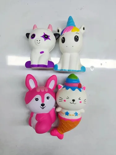 Miniatura 9 de Mr. Pen Squishies jumbo de levantamiento lento, paquete de 4, animales esponjosos, juguetes para apretar para niños