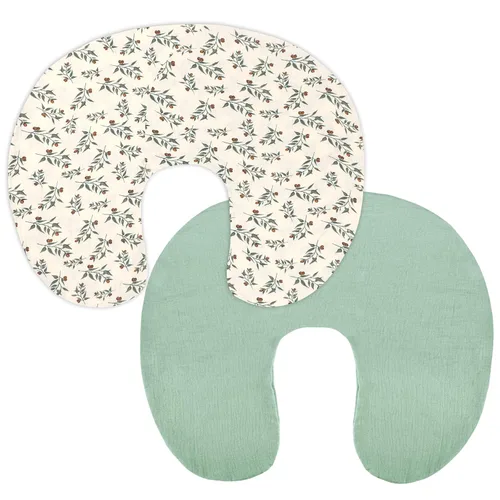 Miniatura 11 de Hooyax Juego de 2 fundas de almohada de muselina de lactancia, suaves y transpirables, fundas de lactancia para almohadas de lactancia, adorable