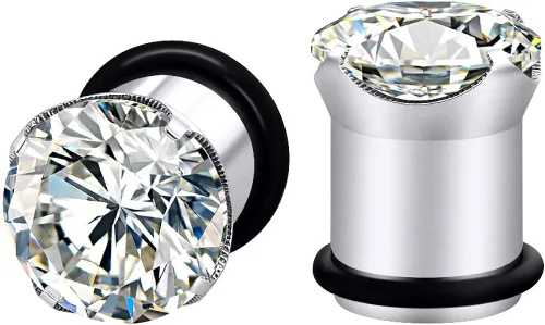 Miniatura 4 de Longbeauty - Dilatadores para orejas de acero inoxidable 12