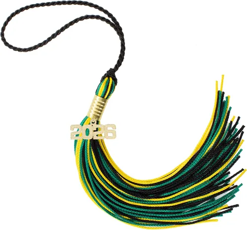 Miniatura 39 de Borla de graduación Aqua 2022, todos los colores escolares disponibles, fabricada en Estados Unidos