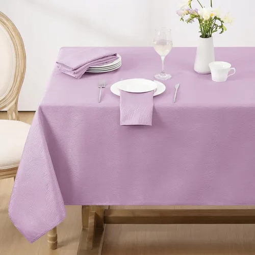 Miniatura 20 de Softalker - Mantel jacquard rectangular, diseño en espiral, resistente al agua y a las manchas, antiarrugas, tela de mesa pesada y libre de arrugas