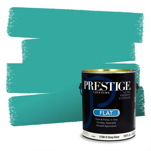 Miniatura 1660 de Pintura Exterior + imprimación PRESTIGE, todo-en-uno, 1 galón, acabado mate, color comparable al Valspar* Royal Gray* VS151-Gris real