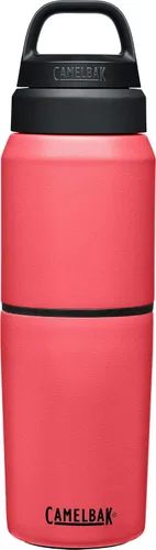 Miniatura 10 de CamelBak MultiBev - Botella de agua con aislamiento de acero inoxidable y taza de viaje Rosa Terracota/Rosa Camelia