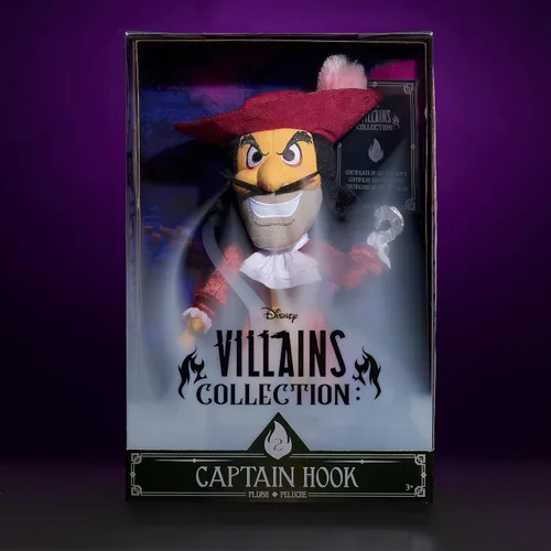 Miniatura 5 de Disney Villains Collection: Muñeco de felpa de Capitán Garfio de 13 pulgadas, muñeco coleccionable para niños a partir de 3 años, juguetes de Disney