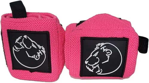 Muñequeras prémium para levantamiento de pesas, BMG Premium de 18 pulgadas (par) con lazo para el pulgar, resistentes y cómodas