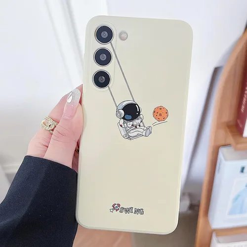 Miniatura 111 de Yonds Queen para Samsung Galaxy S21 Funda Linda, Diseño de Astronauta de Dibujos Animados, Espacio, Luna, Cohete, Elegante Cubierta Amortiguadora