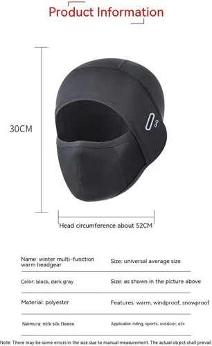 Miniatura 3 de Capucha de ciclismo con protección facial de seda de hielo, Gorros para El Frio para hombres, máscara facial de ciclismo para montar en moto