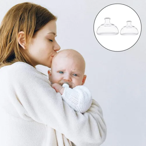Miniatura 6 de EXCEART 2 tazas de masaje de tambor de presión de palma de silicona para bebés y niños pequeños, esputo y ayuda para eructos, dispositivo ergonómico