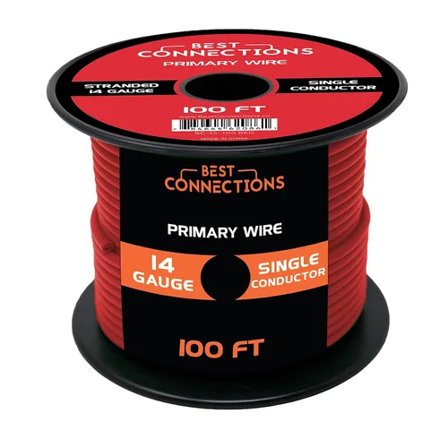 Miniatura 45 de BEST CONNECTIONS Cable primario automotriz – 100 pies (varias opciones de color) Ideal para remolques, altavoces y circuitos de iluminación Verde