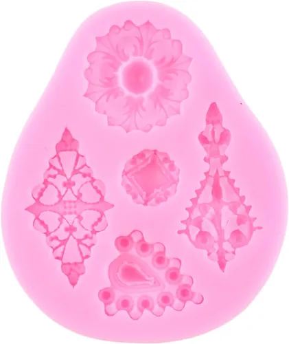 Miniatura 5 de Broche de diamante moldes de silicona, broche de joyas, molde de fondant, molde de chocolate para decoración de pasteles, decoración de cupcakes