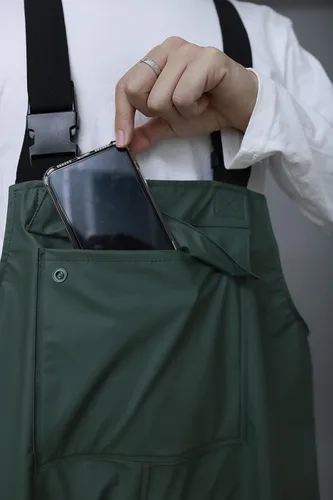 Miniatura 2 de RainRider Pantalones de lluvia con peto de trabajo para hombres y mujeres, pantalones resistentes al agua, pantalones de trabajo, overol de pesca