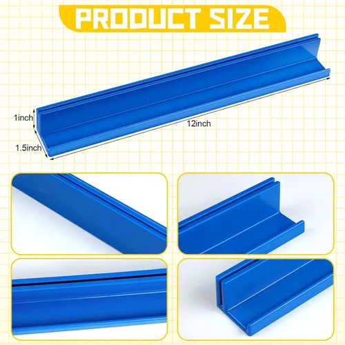 Miniatura 2 de PerKoop 5 Pcs Classroom Desk Name Plates Holder for Student Index Cards Storage Kids Desk Accessories Desktop Prop and Station Guard Panels