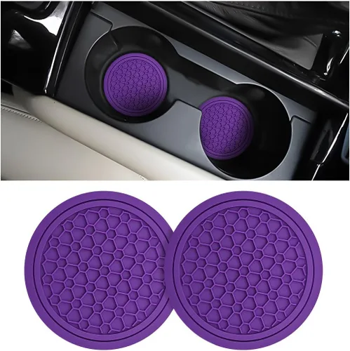 Miniatura 7 de Mandark 2 piezas posavasos para portavasos de automóvil, almohadillas antideslizantes de 2.75 pulgadas para insertar en portabotellas de agua