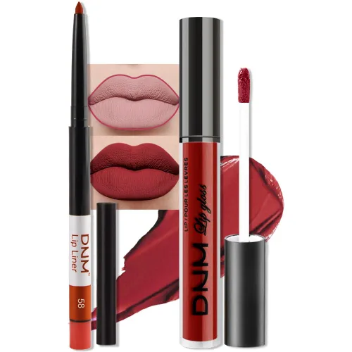 Miniatura 10 de evpct 2 Piezas Lápiz Labial Líquido Verde Esmeralda con Brillo Glitter, Brillo Labial Tinte y Delineador de Labios Retráctil, Set de Maquillaje