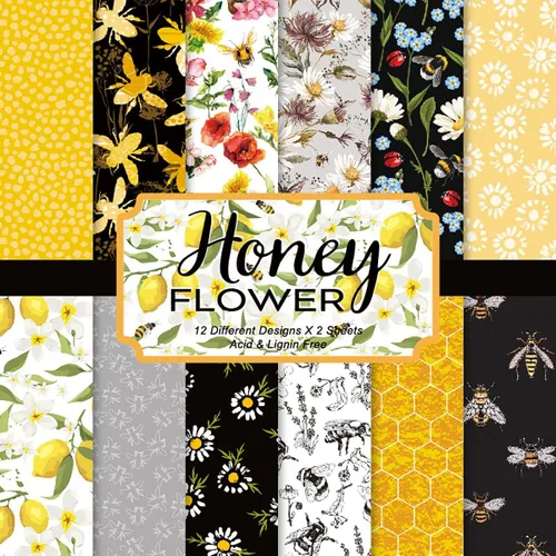 Miniatura 19 de YASMEN Papel de álbum de recortes de doble cara de 12 x 12 pulgadas, suministros bohemios para álbumes de recortes, papel de manualidades