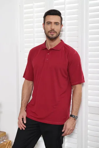 Miniatura 2 de MOHEEN Men's Polo Shirts Short Sleeve Moisture Wicking Performance Athletic Casual Golf Collared Shirt,Tall SizesM-7XL