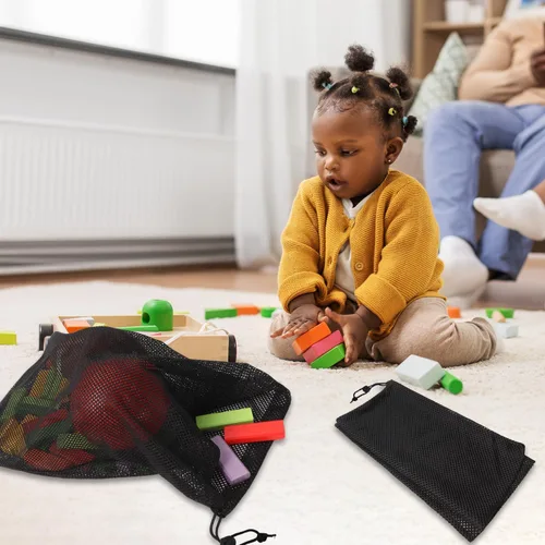 Miniatura 6 de GSE Games & Sports Expert Bolsa de malla con cordón para béisbol, pelotas de pickleball, pelotas de golf, gimnasio, equipo de natación, lavandería