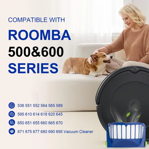Miniatura 3 de Funmit Filtro Aero Vac de repuesto para Roomba 500 y 600 Series 536 550 595 614 618 620 630 635 645 650 655 660 665 671 675 677 680 690 694 695