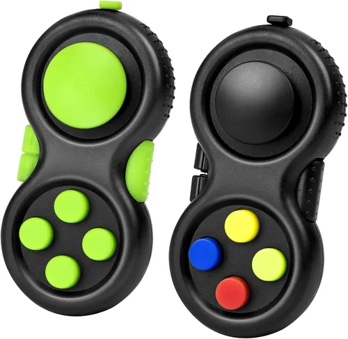 Miniatura 28 de juguete original de concentración Fidget, juego de controlador clásico de goma con 8 funciones Fidget y cordón - Excelente para aliviar el estrés